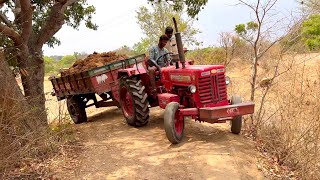 Mahindra and Massey ferguson tractors working with loaded trolley | tractor |