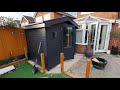 Outdoor Sauna Build - Outside cladding and shingle roof (Video 3 of 4)