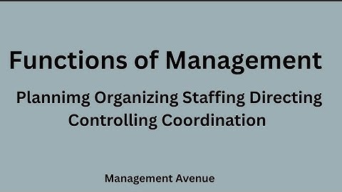 Functions of Management 