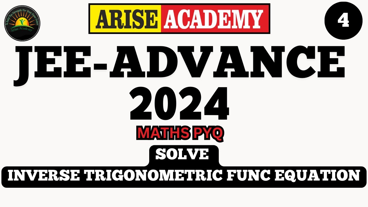 JEE Mains | Mathematics | ITF Equation | Previous Year Question | 2024 ...