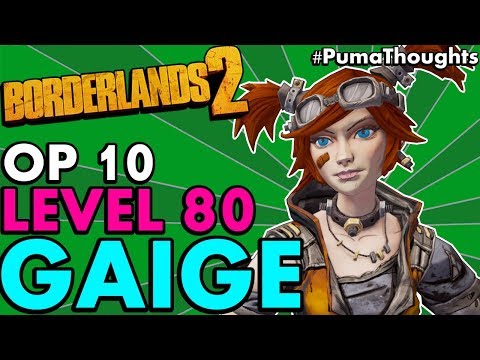 Borderlands 2 The Best Level 80 Op 10 Gaige The Mechromancer Build Solo Anarchy Pumathoughts Youtube