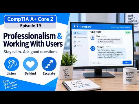 CompTIA A+ Core 2: Professionalism & Working With Users Made Easy