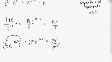 Algebra 2 7 3 Using Functions Involving e part 1
