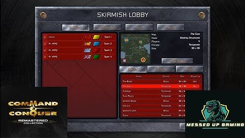 Command and Conquer Red Alert Remastered Skirmish Gameplay USSR– MAP: The Core 3