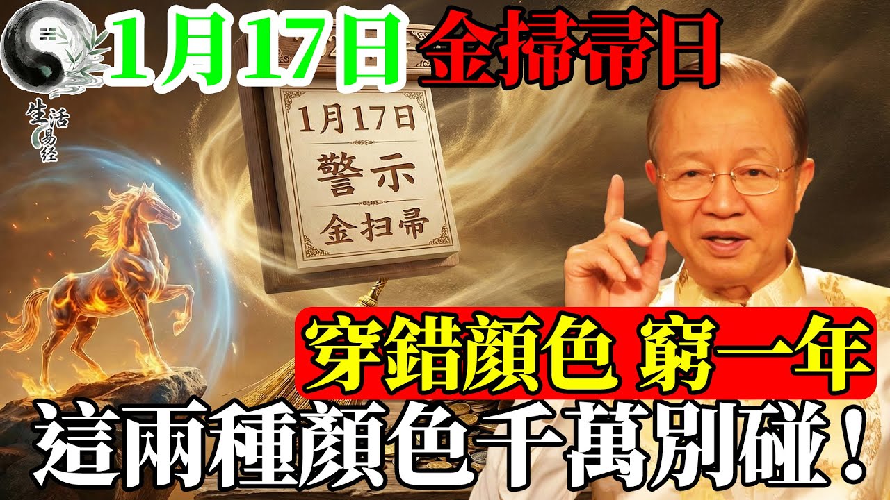 緊急1月17日出門千萬別穿這個顏色！五行相克“金掃帚”，穿了就是送錢給別人！