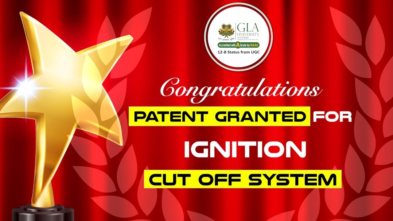 Patent Granted on Ignition Cut off System NewGen IEDC Mechanical Engineering YouTube