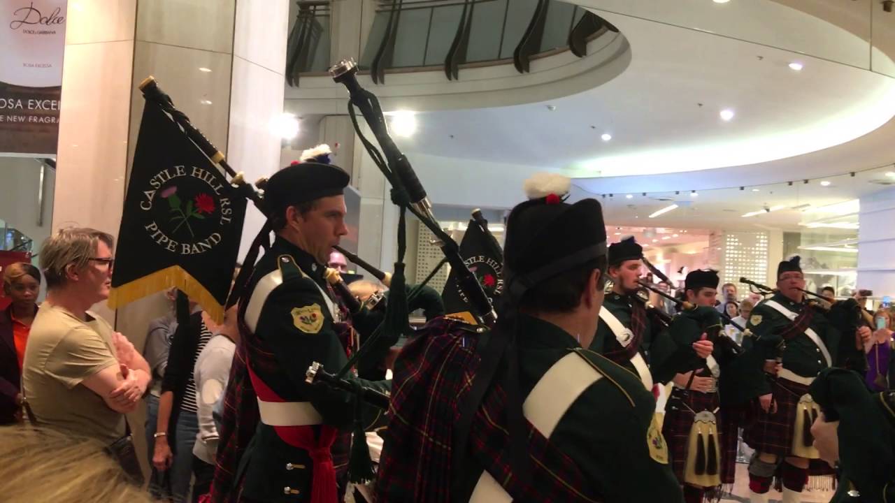 Anzac Day Sydney CBD Castle Hill RSL Pipe Band YouTube