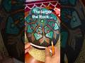 Mandala dot painting large rock? Measure, measure, measure! #dotmandala #mandalaart #rockpainting