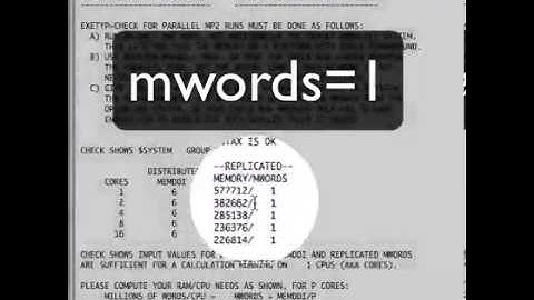 Using exetyp=check to estimate GAMESS memory requirement: parallel MP2 single point