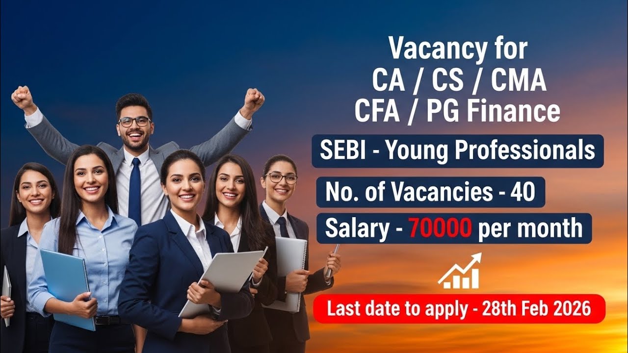 SEBI Security Market Operations Young Professionals Vacancy | CA Ayushi Gupta #job #jobvacancy 