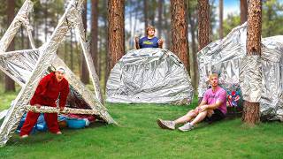 We Built Aluminum Foil Survival Shelters!