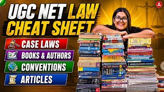 UGC NET Law | UGC NET Law Cheat Sheet Case Laws, Book & Authors, Conventions, Articles By Diksha Mam