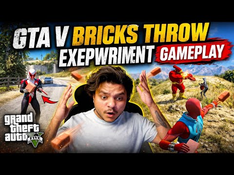 🔥 GTA V BRICKS THROW EXPERIMENT 😱 | INSANE GAMEPLAY