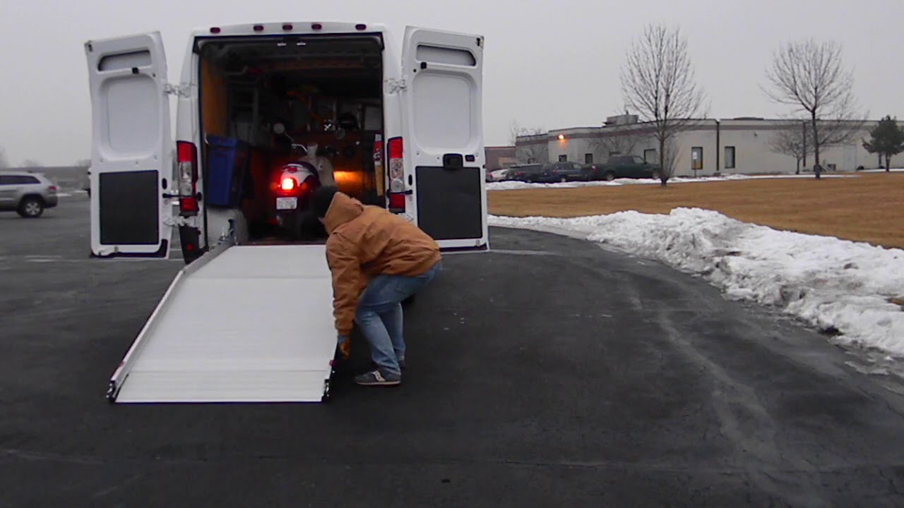 Mobed Loading Simple Moped loading in Dodge Ram Promaster High Roof van and Loading ...