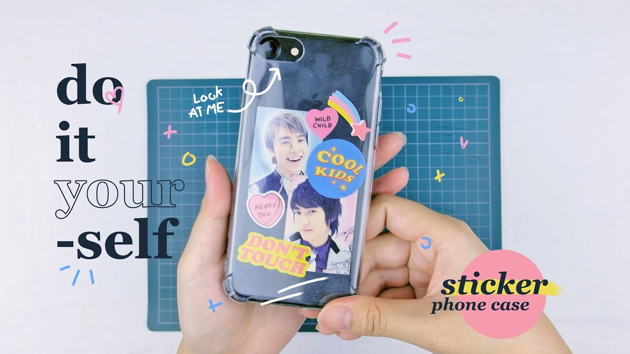 DIY sticker case 🎨 ทำเคสมือถือง่ายๆ แต่โคตรคลูเลยว่ะแกร 🎈 (งบไม่เกิน 100฿) / KARNMAY