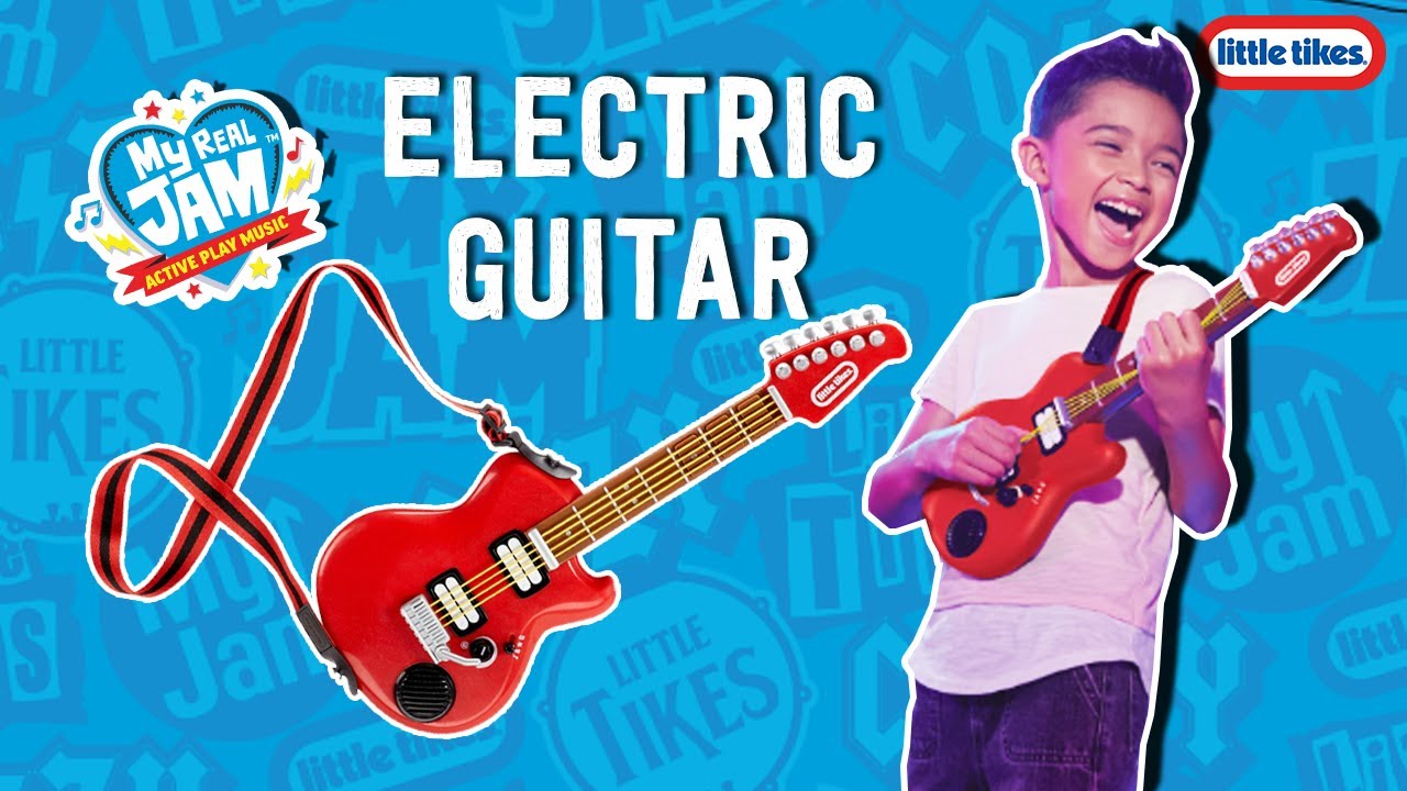 Guitare électrique My Real JamMC, guitare-jouet avec étui et sangle, 4  modes de jeu et connectivité BluetoothMD – pour les enfants de 3 ans et + 