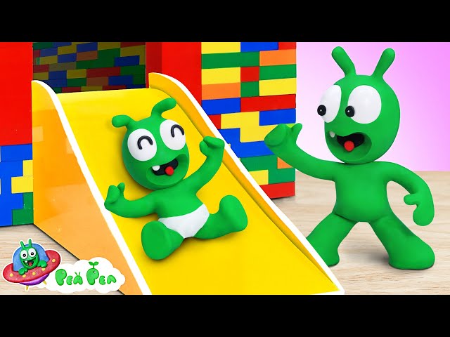 Let's Build a Lego Playhouse with Pea Pea - Video for Kids class=