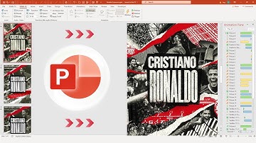Hướng dẫn thiết kế Poster Ronaldo - Manchester United bằng #Powerpoint / Học PPT Online: 9slide.com/