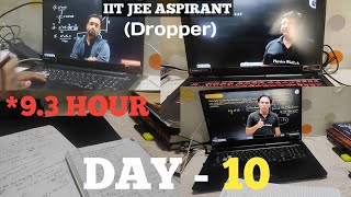 DAY-10 Of JEE 2025 As A Dropper| IIT JEE Aspirant Study Vlogs| Physics Wallah Prayas #jee #study #pw