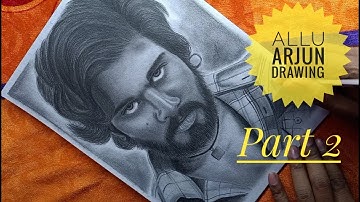 Pushpa Drawing Part 2/ Allu Arjun Drawing/Hair shading Tutorial/ #pushpa #pushpadrawing #art #sketch