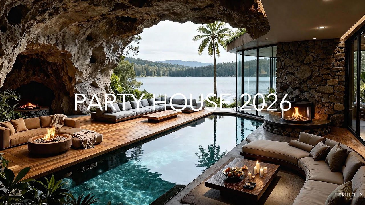 Jungle Cave House Party, Luxury Villa Pool DJ Set, Upbeat Tropical House Lounge Vibes