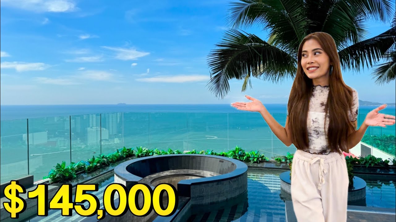 Touring a Luxurious Pattaya Ocean View Condo in Thailand $145,000 (5M THB)
