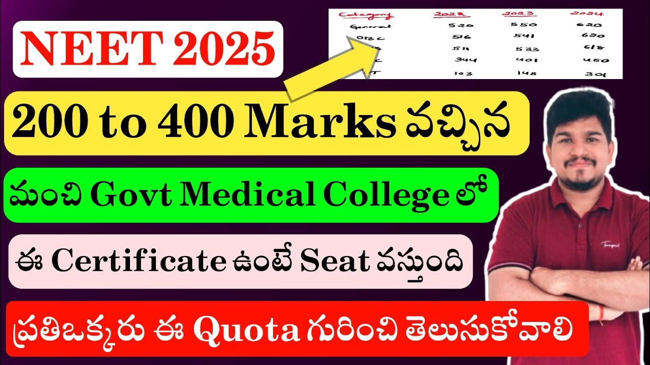 NEET 2025 Low Marks MBBS Seat Getting Options | ESIC QUOTA | Must Watch | Vishnu's Smart Info