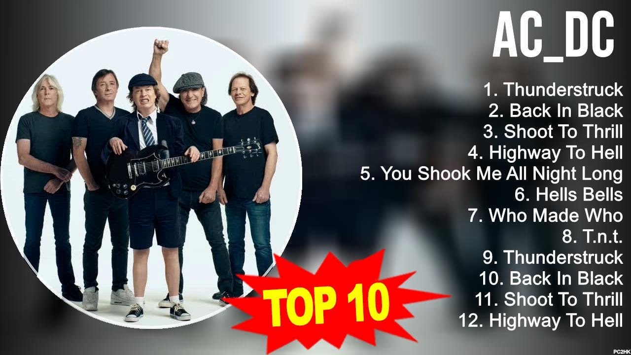 Top 10 songs AC DC 2023 ~ Best AC DC playlist 2023 - YouTube