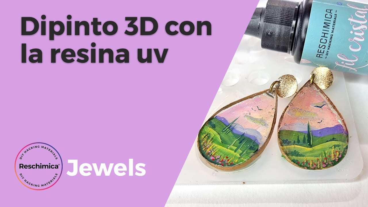 Come decorare orecchini in resina con la pittura 3D