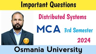 distributed Systems imp Questions 2024 || ou mca 3rd Sem Imp Questions 2024 || #abedsir