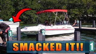 Confused Captain Crashes Into the Docks! | Miami Boat Ramps
