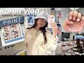 Korea vlog flight glow up appointments exploring seoul shopping  cute skincaremakeup haul