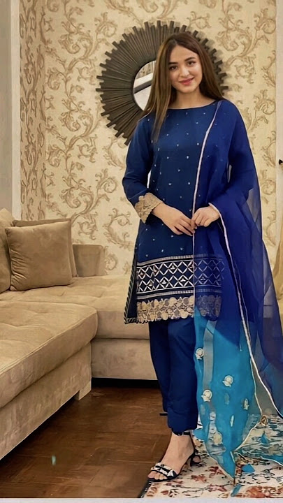 Pakistani actress yumna zaidi dresses design #tere bin drama yumna zaidi #trending