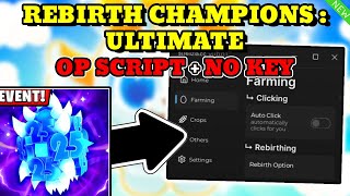 *NEW* Rebirth Champions Ultimate OP SCRIPT (AUTO CLICK , AUTO EGG , AUTO UPGRADE & MORE) PASTEBIN *NEW* Rebirth Champions Ultimate OP SCRIPT (AUTO CLICK , AUTO EGG , AUTO UPGRADE & MORE) PASTEBIN