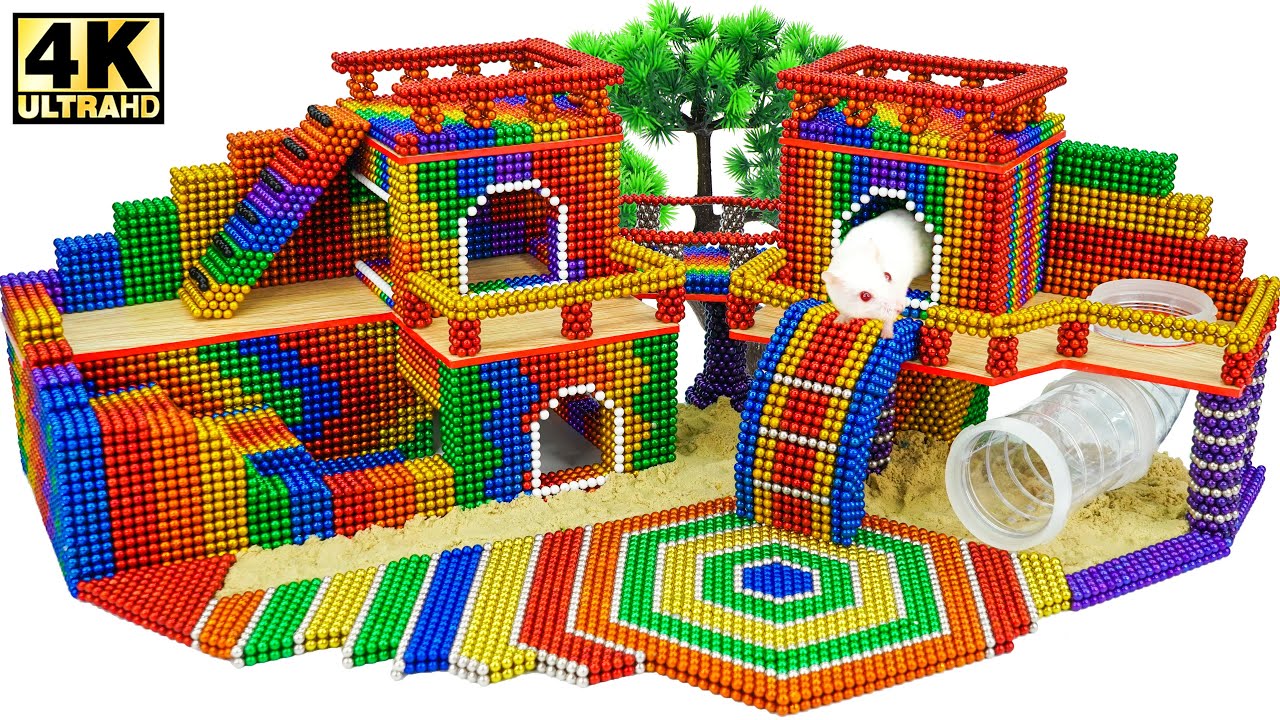 View of DIY - How to Build Amazing Hamster Playground House With Magnetic Balls ...