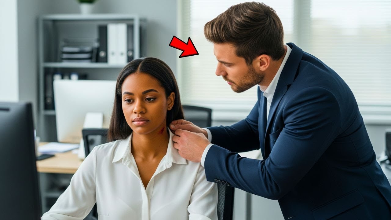 She Arrived work with a Bruise on Her Neck The Millionaire Noticed and Said 