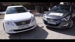 Toyota Camry против Hyundai i40. Игорь Бурцев(Тест-Драйв сравнение Тойота Камри и Хендай i40. Игорь Бурцев (http://www.car-fight.ru) проводит подробное сравнение..., 2013-05-14T20:29:08.000Z)