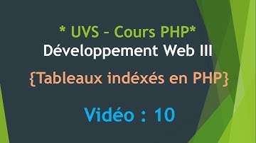 [aCAN Mentor] PHP UVS - Les tableaux indéxés - Cours 10 en wolof