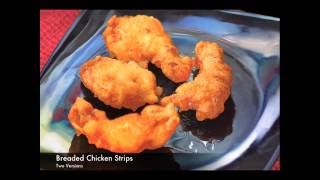 Breaded Chicken Strips - NOVEL METHOD /also alternate recipe for pasta