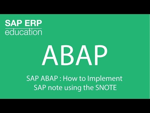 SAP ABAP : How to Implement SAP note in SNOTE. Как установить ноту SAP