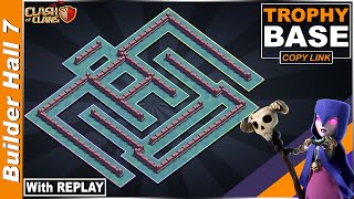 NEW Builder Hall 7 Base with REPLAY | BH7 base COPY LINK | Clash Of Clans screenshot 3