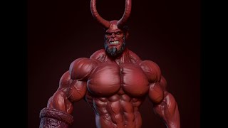 Zbrush Speed Sculpt HellBoy 3 hours sculpt screenshot 2