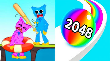 Huggy Story vs Ball Run 2048 All Levels Gameplay Android, iOS
