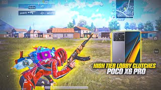 High tier lobby clutches 🥶  | 4 Finger + Gyroscope | poco x6 pro bgmi montage