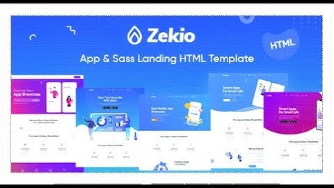 Zekio - Sass and App Landing HTML5 Template | Themeforest Templates