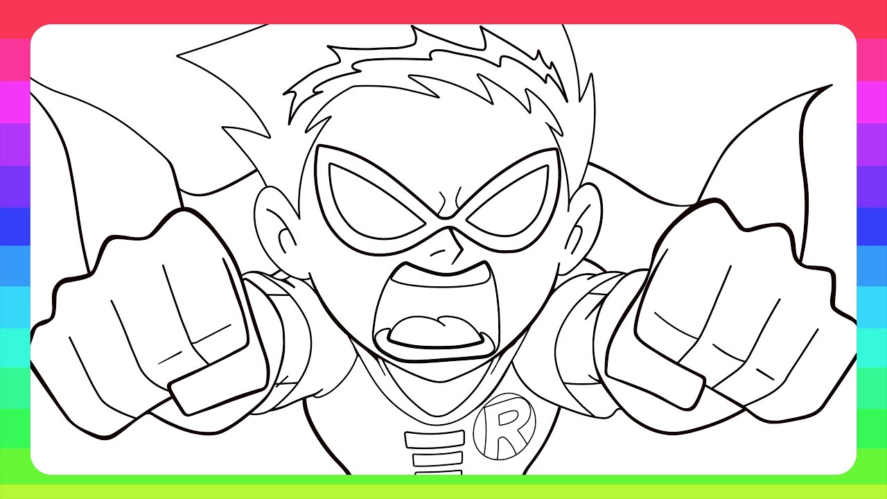 Colouring | Robin | Teen Titans Go | 4k