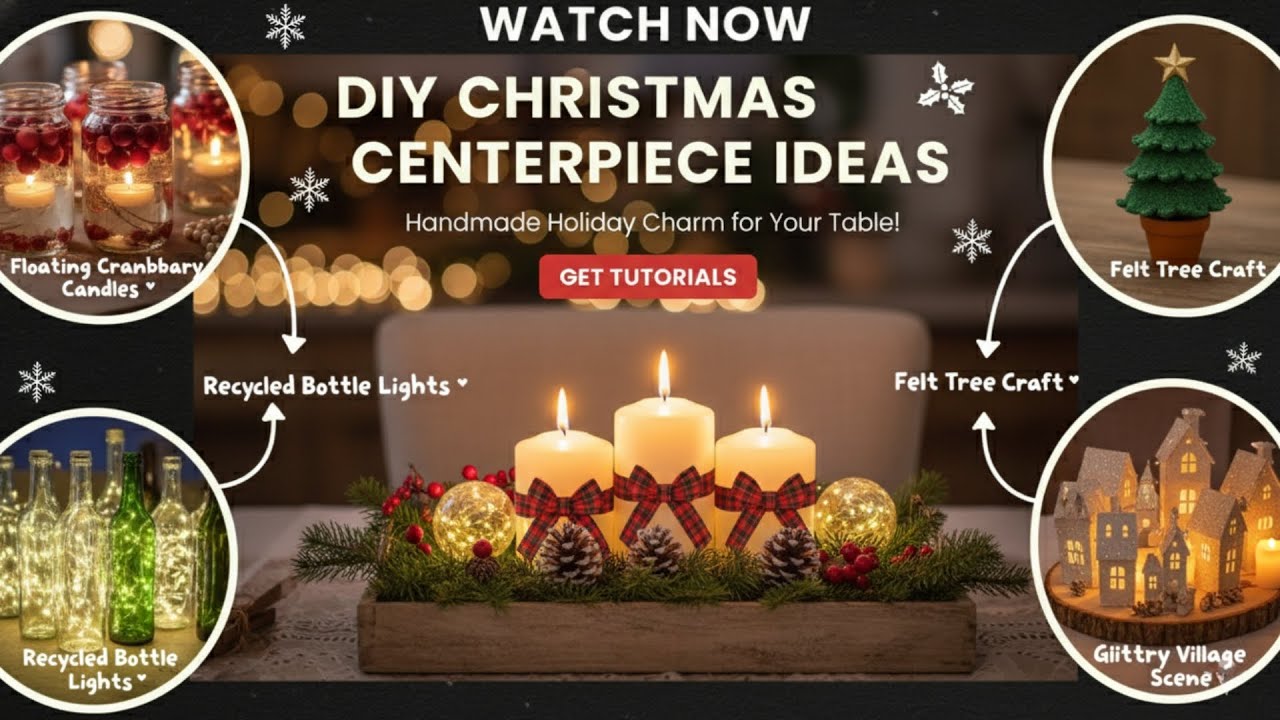 156+ DIY Christmas Centerpiece Ideas 2025 | Holiday Tablescape, Flowers & Candle Decor