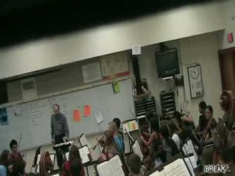 Angry Crazy Music Teacher Destroys Students Violin