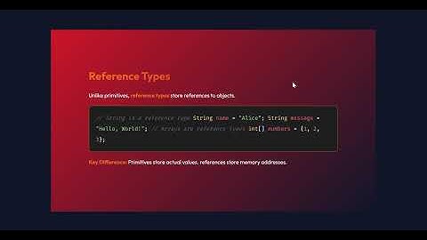 Java Variables & Data Types Explained | Primitive vs Reference