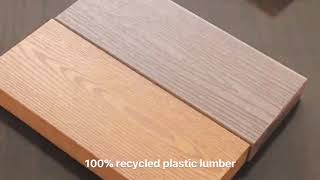 No Decay HDPE Plastic Lumber Fencing Deck Lumber Low Replacement Cost Water Proof for Outdoor Use